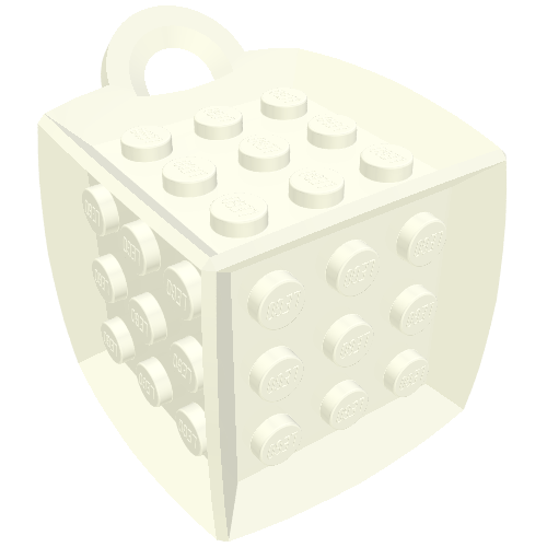 Die - 6 Sided with 3 x 3 Centre Studs, and Ring (DOTS) (69182)