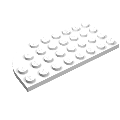 Plate Round Corner Left 4 x 8 4 x 8 Left
