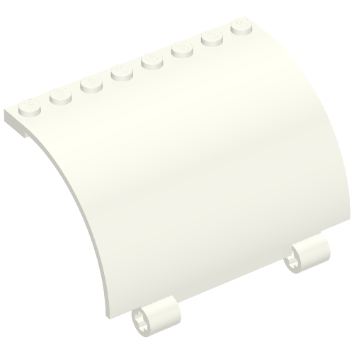 Panel 4 x 8 x 4 Quarter Circle with Axle Holes (76798)