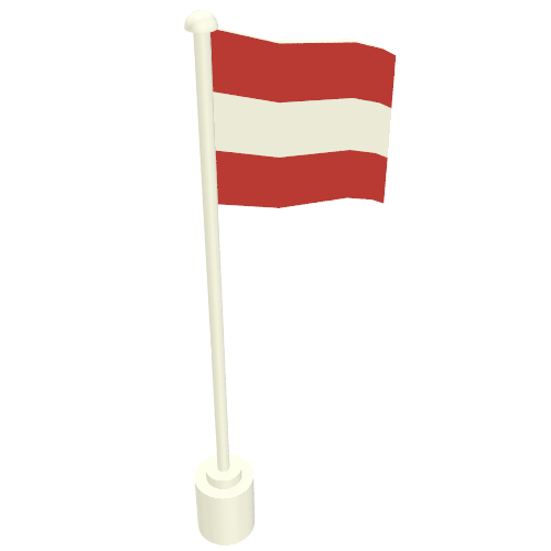 Flag on Flagpole with Austria Print