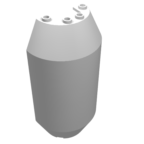 Cylinder Half 4 x 6 x 13 with 1 x 2 Cutout (92591)
