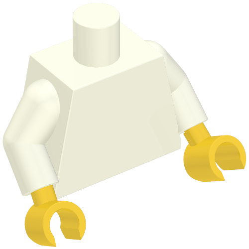 Torso, White Arms, Yellow Hands [Plain] (973c27h01)