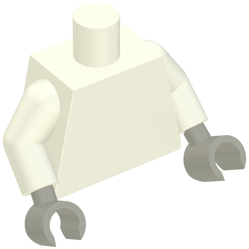 Torso, White Arms, Light Bluish Gray Hands [Plain] (973c27h14)