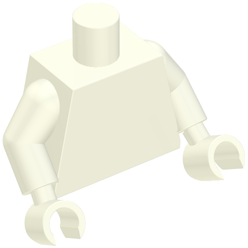 Torso, White Arms and Hands [Plain] (973c27h27)