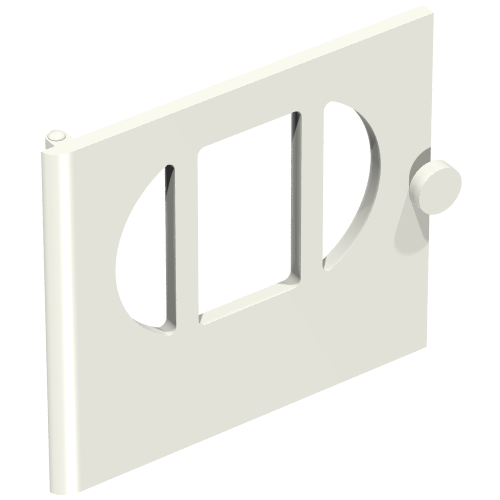 Fabuland, Door with Oval Pane in 3 Sections