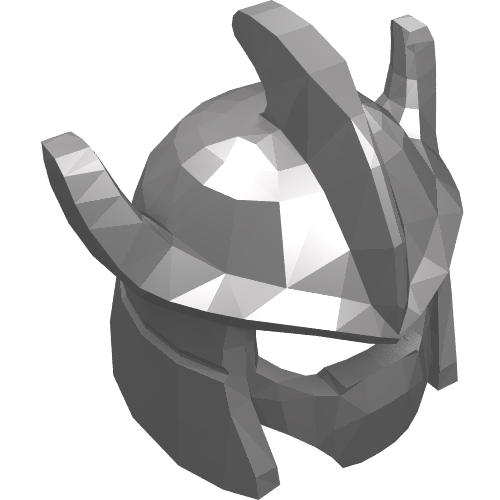 Helmet Trident Shaped with Face Mask (12617)