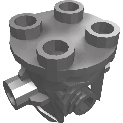 Helmet Open Chin with 4 Studs on Top, Studs on Sides and Cyborg Eye (20394)