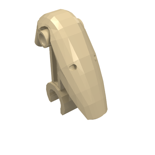 Minifig Head Special with Clip, Mechanical (Battle Droid) [Plain] (30378)