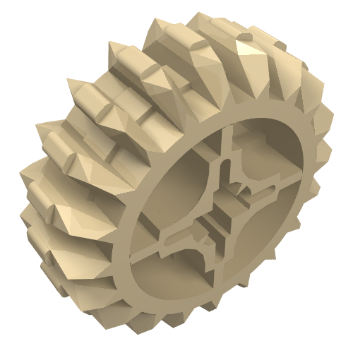 Technic Gear 20 Tooth Double Bevel with Axle Hole Type 2 [X Opening] (32269)