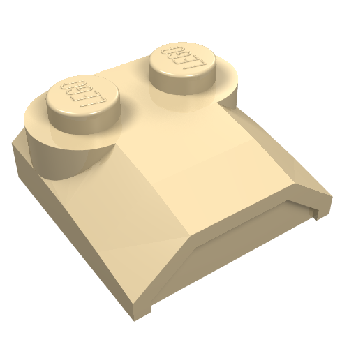 Brick Curved 2 x 2 x 2/3 Two Studs and Lip End