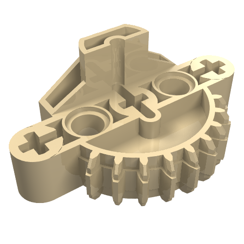 Large Figure Skeletal, Torso, Gear 9 Tooth with 3 Axle Holes and 2 Holes (Matoran) (44810)