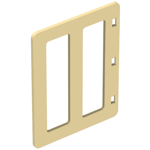 Duplo Door with Two Long Window Panes (65111)