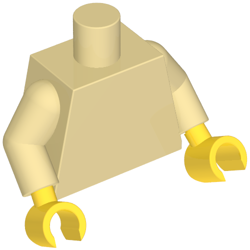Torso, Tan Arms, Yellow Hands [Plain] (973c26h01)