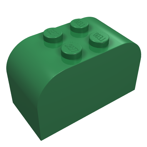 Brick Curved 2 x 4 x 2 Double [Plain]