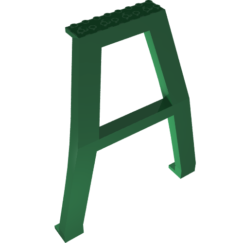 Support Crane Stand Double without Studs on Cross-Brace, with Axle Holes on Top (92086)