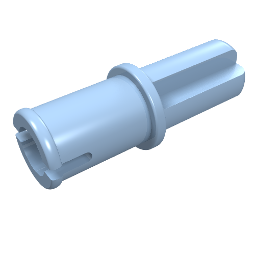 Bright Light Blue Technic Axle Pin without Friction Ridges Lengthwise