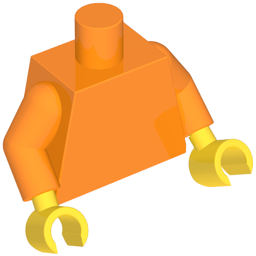 Torso, Orange Arms, Yellow Hands [Plain] (973c34h01)