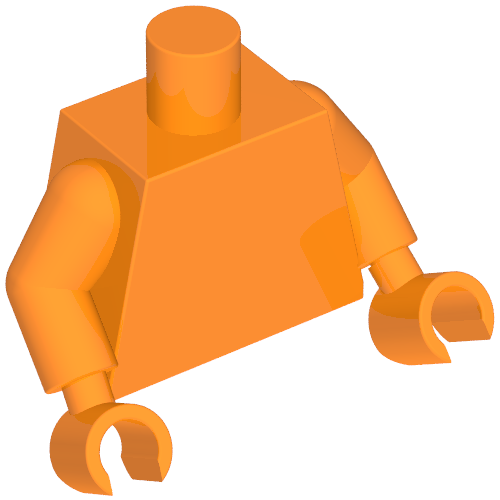 Torso, Orange Arms, Orange Hands [Plain] (973c34h34)