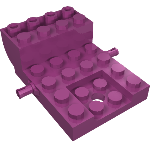 Vehicle Base, Carriage 4 x 6 x 1 2/3 with Wheel Clip Pins (24055)