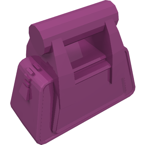 Bag / Handbag / Purse Angular with Zipper [Plain] (93091)