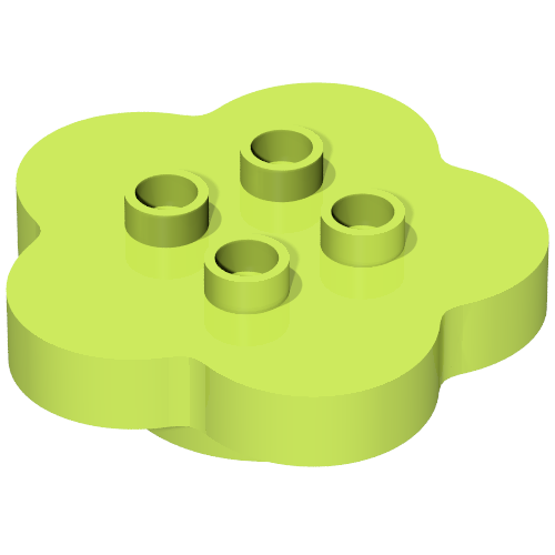 Duplo Flower 4 x 4 x 1 with 4 Top Studs (15515)