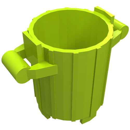 Trash Can with 2 Cover Holders