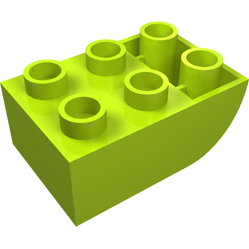 Duplo Brick 2 x 3 with Curved Bottom (98252)