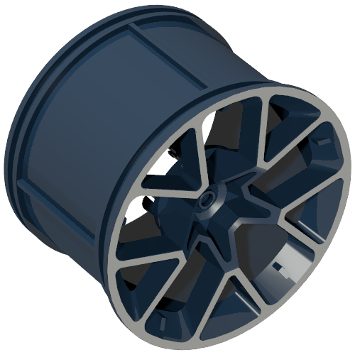 Wheel 62.3 x 42 Large with Silver Outline Print