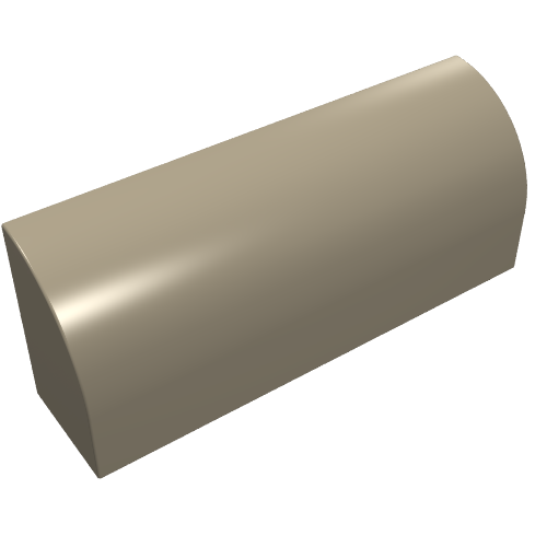 Brick Curved 1 x 4 x 1 1/3 No Studs, Lowered Inside Support