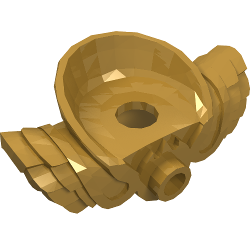 Minifig Neckwear Armor Shoulder Pads Elaborate with Raised Neck, Front Stud and 2 Back Studs (15086)