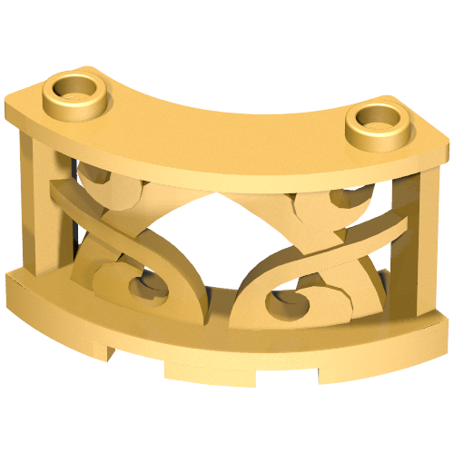 Fence Decorative 3 x 3 x 2 Quarter Round with 2 Studs (41823)