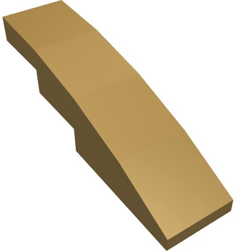 Brick Curved 4 x 1 No Studs [Stud Holder with Asymmetric Ridges]