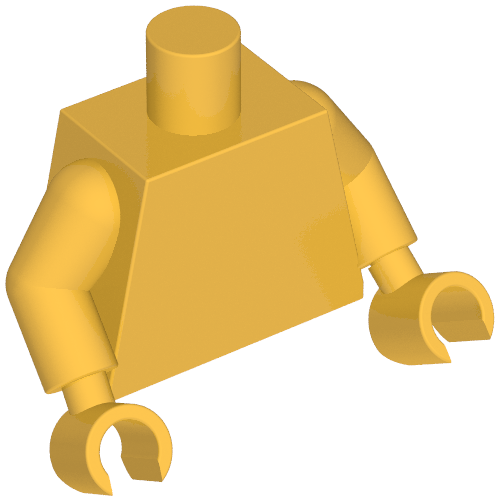 Torso, Pearl Gold Arms and Hands [Plain] (973c21h21)