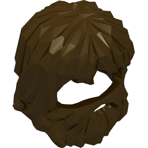 Hair with Beard and Mouth Hole (87999)