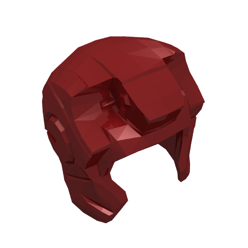 Helmet Space with Open Face Rounded, Top Hinge (10907)