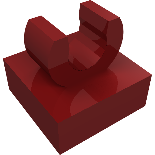 Tile Special 1 x 1 with Clip with Rounded Edges