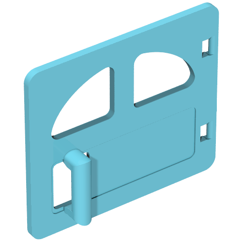 Duplo Door / Window with Two Openings and Handle (18816)