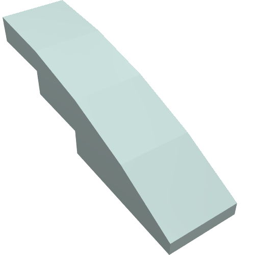 Brick Curved 4 x 1 No Studs [Stud Holder with Asymmetric Ridges]