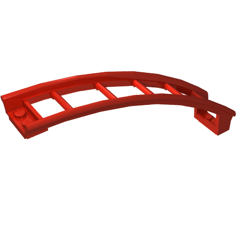 Vehicle Track, Roller Coaster Ramp Large Upper Part, 6 Bricks Elevation (26560)