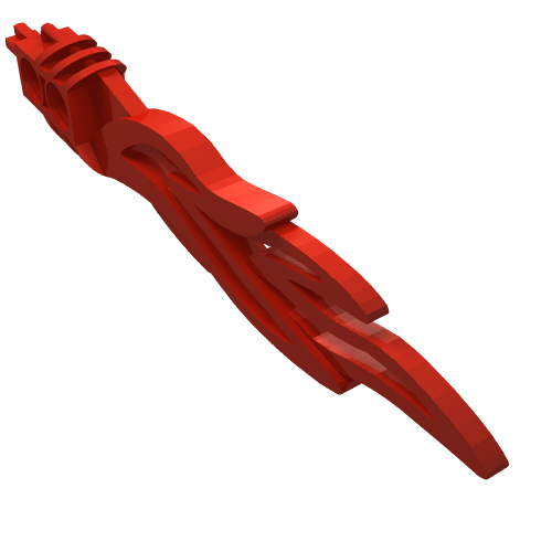 Large Figure Weapon Sword, Toa Flame 2 x 12 with Two Holes (32558)
