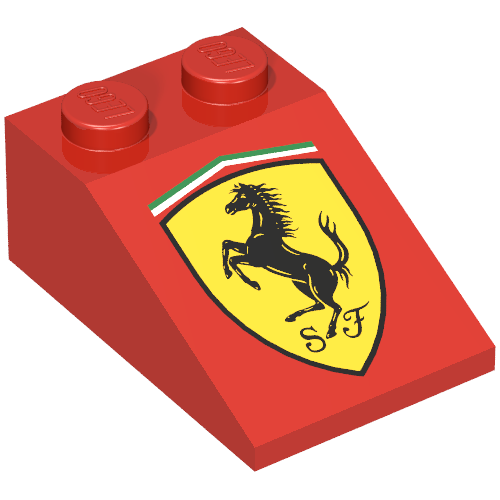 Slope 33° 3 x 2 with Ferrari Logo Print