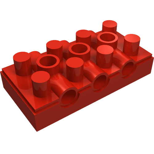 Duplo Technic Brick 2 x 4 with 3 Holes (6517)