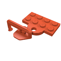 Plate Special 2 x 4 with Train Coupler Closed with Hook