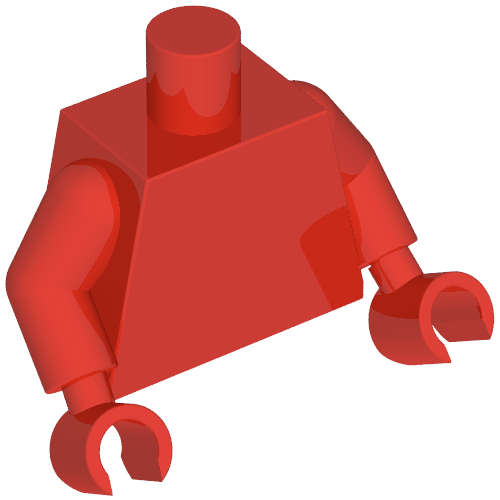Torso, Red Arms and Hands [Plain] (973c22h22)