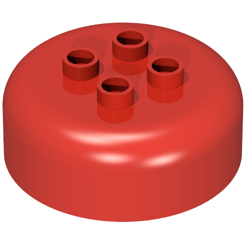 Duplo Brick Round 4 x 4 Dome Top with 2 x 2 Studs [Plain] (98220)