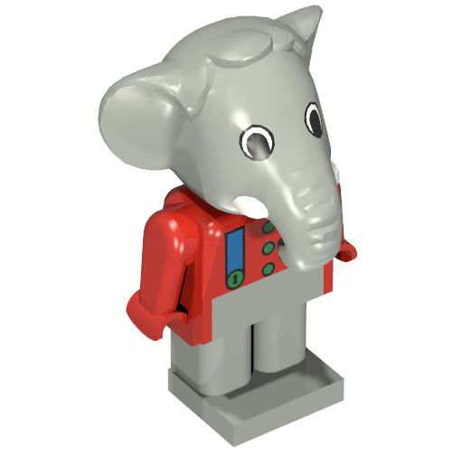 Fabuland Figure, Edward (Elton) Elephant with Suspenders