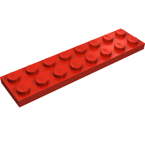 Plate 2 x 8 with Waffle Bottom