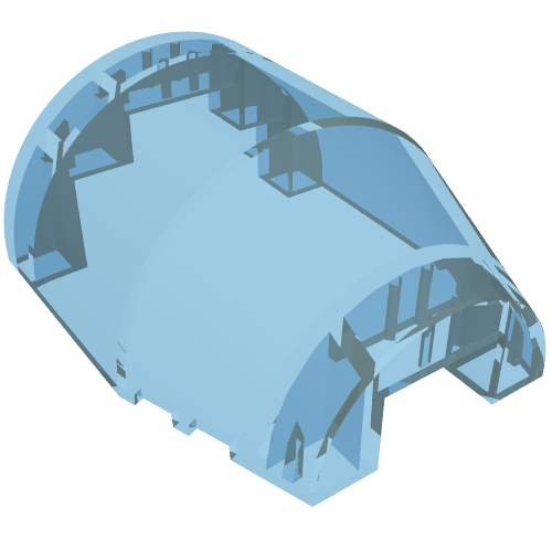 Aircraft Fuselage Curved Forward 6 x 7 x 2 2/3 Top (92832)