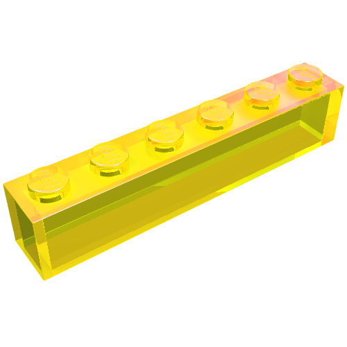 Brick 1 x 6 with No Bottom Tubes (3067)