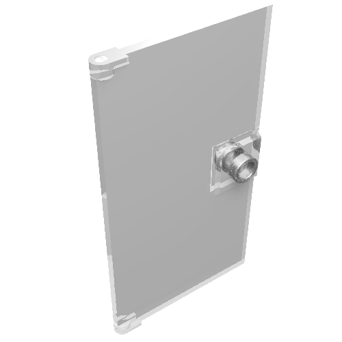 Door 1 x 4 x 6 Smooth with Chamfered Handle Plinth (60616b)
